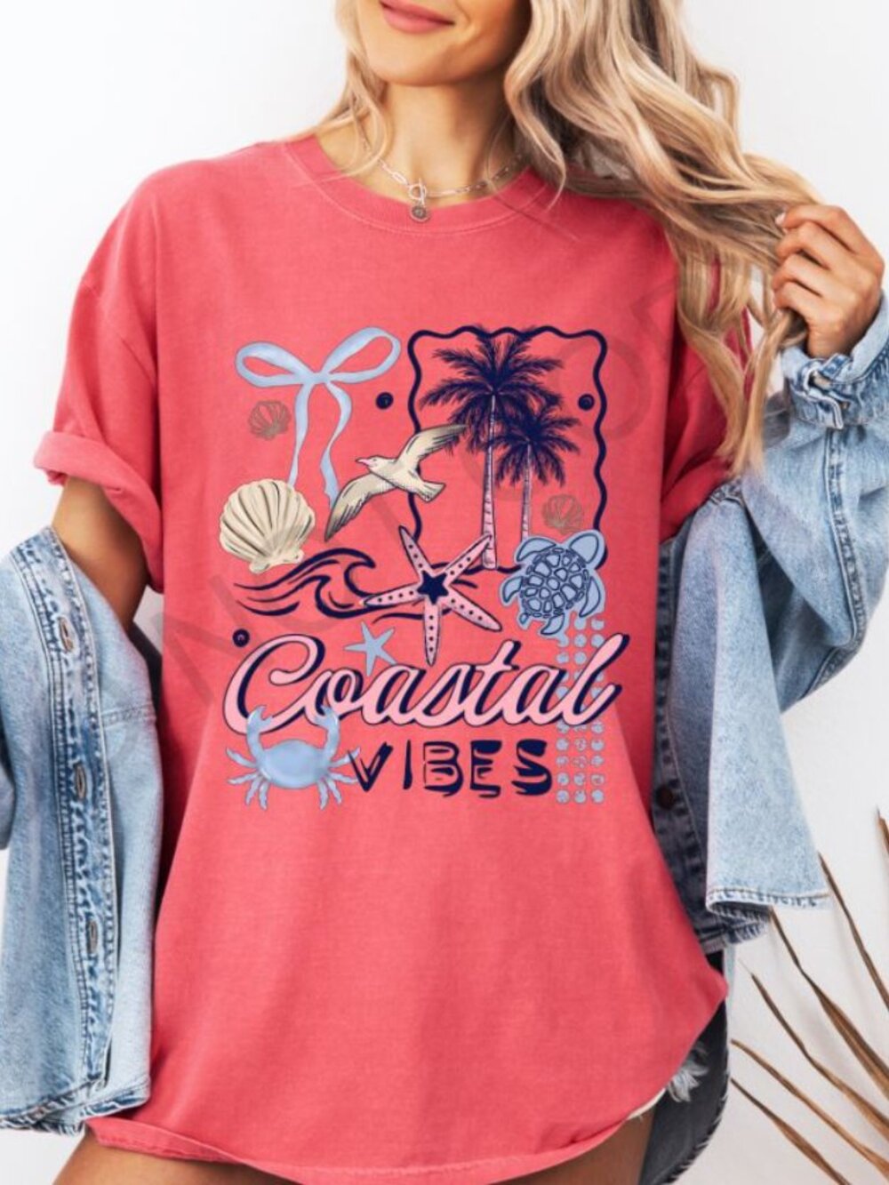 Coastal Vibes Comfort Colors Tee, Beach Shirt, Summer Graphic Tee